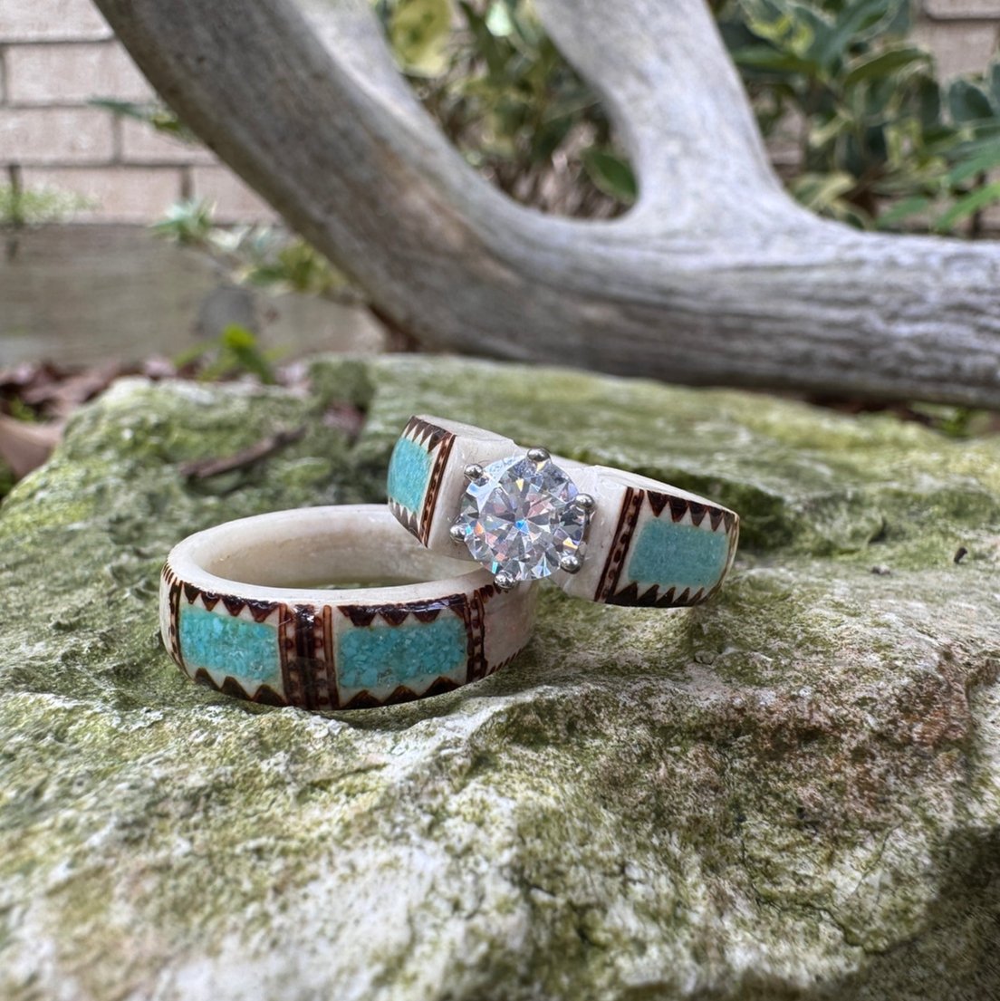 🔥SISTA DAGEN 49 % RABATT💍Handskuren ring av horn 🌏Tillverkad av naturligt avkastade horn