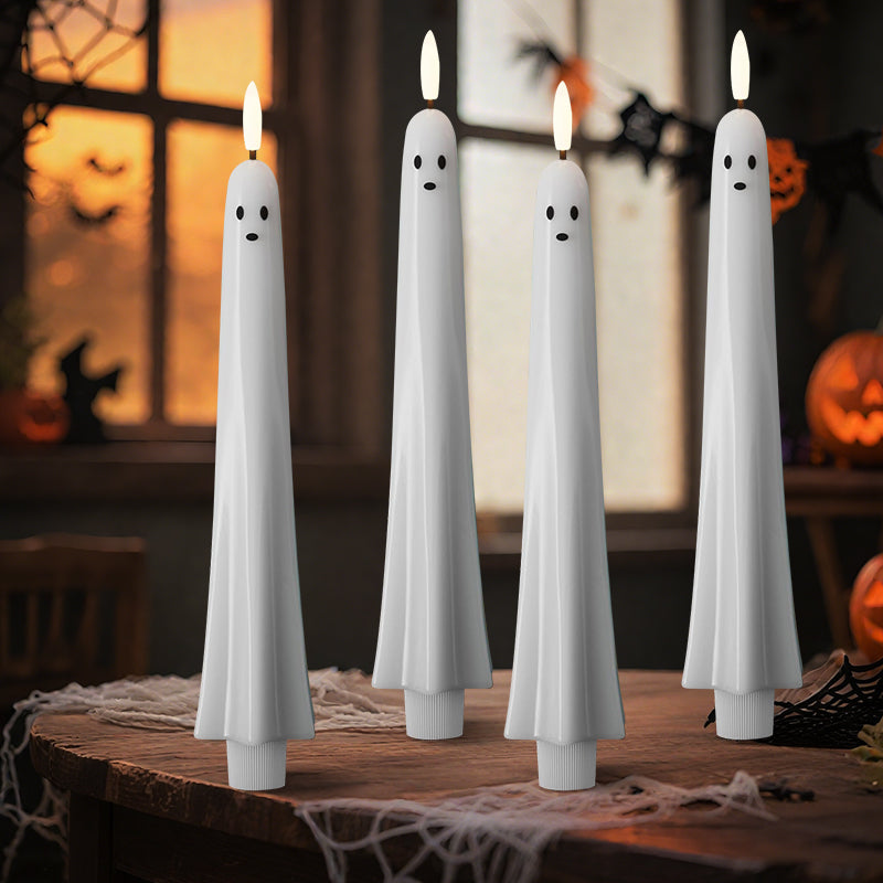 🎃👻 Fjärrstyrt spökljus med 3D-flammande veke 👻🎃