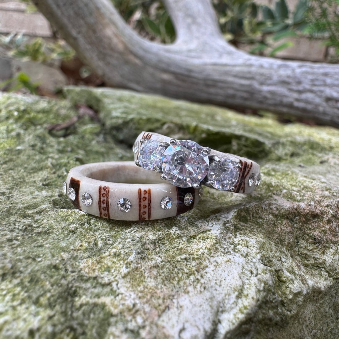 🔥SISTA DAGEN 49 % RABATT💍Handskuren ring av horn 🌏Tillverkad av naturligt avkastade horn