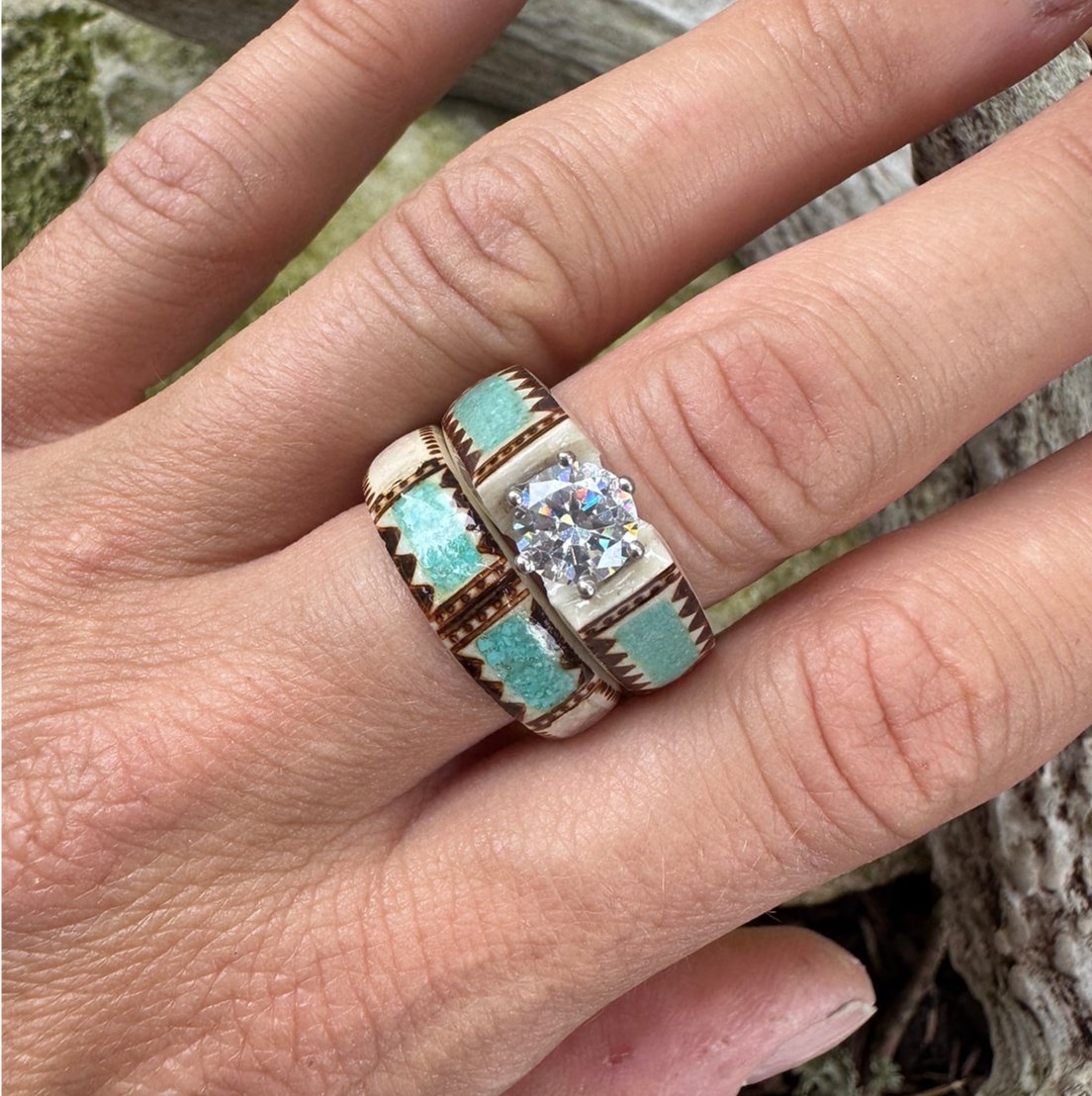 🔥SISTA DAGEN 49 % RABATT💍Handskuren ring av horn 🌏Tillverkad av naturligt avkastade horn