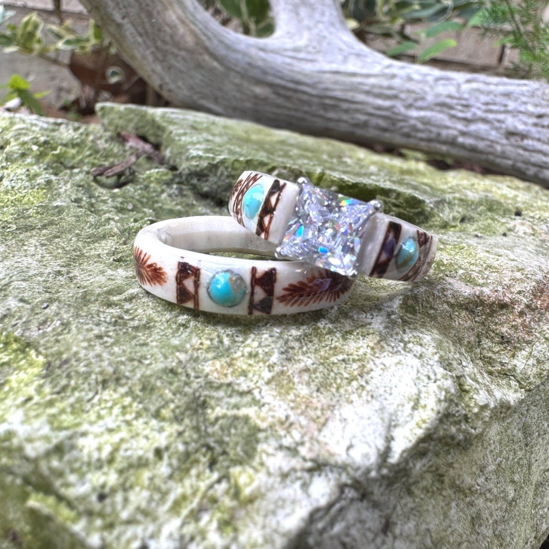 🔥SISTA DAGEN 49 % RABATT💍Handskuren ring av horn 🌏Tillverkad av naturligt avkastade horn